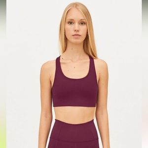 Girlfriend Collective Simone High Support Bra - Plum, Large
